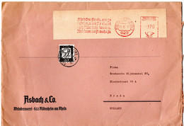 L34604 - Bund - 1965 - 70Pfg AbsFreistpl & 30Pfg Kant A Bf RUEDESHEIM - WEINBRENNEREI ASBACH -> Niederlande - Sonstige & Ohne Zuordnung