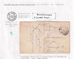 DDCC 123 - CANTONS DE L'EST - Carte En Feldpost ST VITH (Eifel) 1916 Vers BONN - Cachet De Franchise Encadré Landsturm - Autres & Non Classés