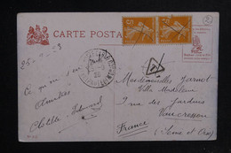 MONACO - Carte Postale Pour Vaucresson En 1923 Avec Cachet De Taxe Annulé - L 124966 - Lettres & Documents