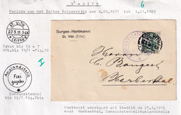 DDCC 124 - CANTONS DE L'EST - Carte Privée De Surges-Hertmanni TP Reich ST VITH (Eifel) 1915 Vers HERBESTHAL - Censure - Autres & Non Classés