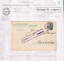 DDCC 126 - CANTONS DE L'EST - Carte Privée TP Reich ST VITH (Eifel) 1915 Vers HERBESTHAL - Censure De MALMEDY - Autres & Non Classés