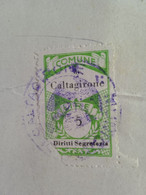 MARCA DA BOLLO  MUNICIPIO CALTAGIRONE LIRE 5 - 1948 - Steuermarken