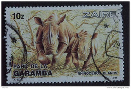 Zaire 1984 Parc Garamba Neushoorn Rhinocéro 1219 Yv 1149 O - Usati