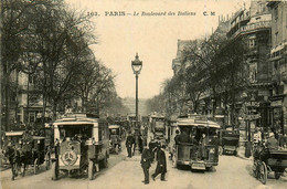 Paris * 2ème 9ème * Le Boulevard Des Italiens * Autobus Bus Attelage - Paris (02)