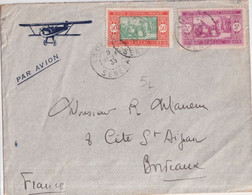 SENEGAL ! - 1935 - ENVELOPPE Par AVION De KAOLACK => BORDEAUX - Covers & Documents