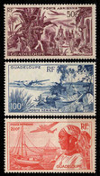 Guadeloupe  - 1947 -  Vues  -  PA 13 à 15  - Neufs ** - MNH - Poste Aérienne