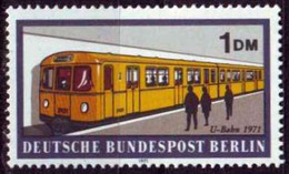GERMANY BERLIN [1971] MiNr 0384 ( **/mnh ) Eisenbahn - Ongebruikt