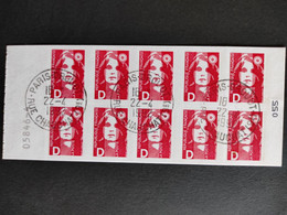 Marianne De Briat Lettre D 2713-C1 Numéro Et Obli - Modern : 1959-…