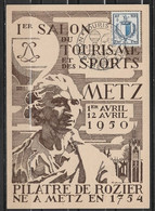 METZ - LORRAINE - Carte Maximum 1 Er Salon Du Tourisme Et Des Sports 1950 - Andere & Zonder Classificatie