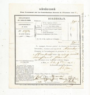 Récépissé , Pour Versement Sur Les Contributions Directes , BLOIS , 1842 , Frais Fr 1.75 E - Unclassified