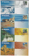 Australia 1997 Set With 4 Postal Stationery Cover Aerogramme National Park Alpine Flinders Chase Carnarvon Nambung Fauna - Luchtpostbladen