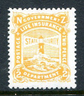 New Zealand 1944-47 Life Insurance - Lighthouse - Mult. Wmk. - 2d Yellow HM (SG L39) - Service