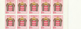 MONACO 1988 - CARNET N°2, ARMOIRIES STYLISEES - Carnets