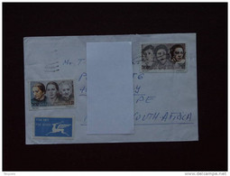 Israel Brief Lettre Cover To South Africa 1993 Yv 1156-1157 - Storia Postale