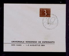 Gc6854 NEDERLAND "49th ! Congress Esperanto 1964" Languages Pmk On (halp Cover) - Esperanto