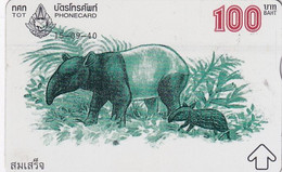 THAILAND(L&G) - Animal Drawing 2, TOT Telecard 100 Baht, CN : 748H, 09/97, Used - Non Classificati