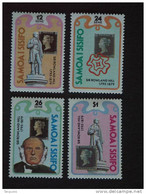 Samoa 1979 Annivers Mort De Sir Rowland Hill Timbre Sur Timbre Yv 452-455 MH * - Rowland Hill