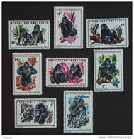 Rwanda Ruanda 1970 Berggorilla's Gorriles Des Montagnes Yv 370-377 MNH ** - Gorilas