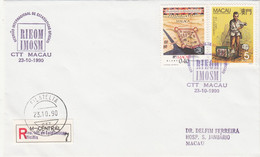 Macau, Macao, FDC, (310), Reunião Int. De Estatisticas Oficiais, 1990, Registada - FDC