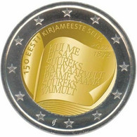 2 Euro Estonia 2022 - 150 Years Society Of Estonian Literati UNC From Bank Roll - Estonie