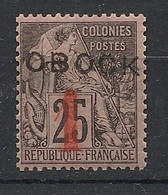 OBOCK - 1892 - N°Yv. 21 - Alphée Dubois 1 Sur 25c Noir Sur Rose - Neuf Luxe ** / MNH / Postfrisch - Ongebruikt