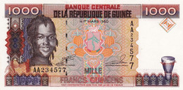 Guinea 1000 Francs 1998 UNC P-37 "free Shipping Via Regular Air Mail (buyer Risk Only)" - Guinée