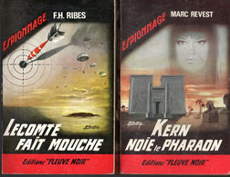 2 Romans Espionnage - Editions  Fleuve Noir N: 582 Et 625 -  Leconte Fait Mouche   & Kern Noie Le Pharaon - Fleuve Noir