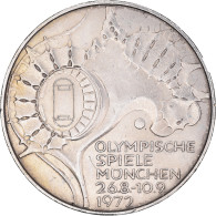 Monnaie, République Fédérale Allemande, 10 Mark, 1972, Hamburg, TTB+, Argent - Commémoratives