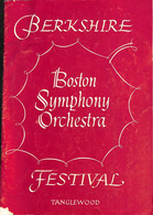 22- 7 - 1697 Boston Symphonie Orchestra 1957 Programme Festival Tanglewood ( Bas De Pages Parfois Dechires Et Manquant - Programmes