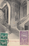 Cpa Nancy Hôtel De Ville Escalier , Timbres Semeuses Et Vignette Exposition Internationale De L'est De La France 1909 - Non Classés