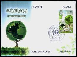 EGYPT / 2012 / UN / UNEP / ENVIRONMENT DAY / THE GREEN CITIES / TREES / FDC / VF - Lettres & Documents