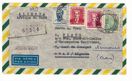 Lettre 1954 Brésil Rio Branco Oran Nemours Algérie Algéria Registrada Brasil Brazil - Storia Postale