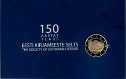 Coin Card 2 Euro Commemorative Estonia 2022 Literary Society BU - Estonia