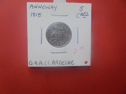 ANNONAY 5 Centimes 1918 (A.8) - Collections