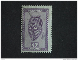 Ruanda-Urundi 1948 Inheemse Kunst Art Indigène Yv & COB 158 O - Usati