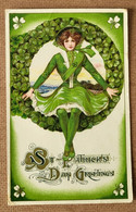 PAIR OF SUPER LOOKING EARLY  IRISH ST PATRICKS DAY CARD - Saint-Patrick's Day