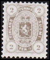 1875-1882. Coat Of Arms. Perf. L 11. 2 PENNI Grey. Never Hinged. (Michel 12 Ax A) - JF521935 - Neufs