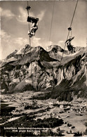 Delcampe - Sesselbahn Kandersteg-Oeschinensee - Blick Gegen Kandersteg (7466) * 16. 8. 1950 - Kandersteg