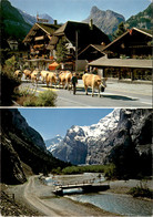 Delcampe - Dorfstrasse Kandersteg - Gasterntal Mit Hockenhorn - 2 Bilder (70755) * 6. 9. 1993 - Kandersteg