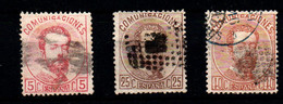 España Nº 118, 124/5. Año 1872 - Used Stamps