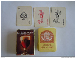 Speelkaart Jeu De Cartes Playing Card 52 + 2 Jokers In Doosje GRIMBERGEN Abdijbier Bière D'abbaye Klein Formaat Petit - 54 Cards