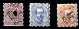 España Nº 116ª, 125, 121. Año 1872 - Ongebruikt