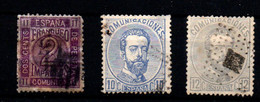 España Nº 116ª, 121/22. Año 1872 - Used Stamps