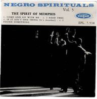 THE SPIRIT OF MEMPHIS  " Come And Go With Me"   VOGUE EPL 7. 538 - Canciones Religiosas Y  Gospels