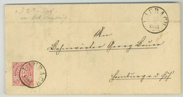 Laubach 1868 Nach Bad Homburg Vor Der Höhe An Bahnwärter Georg Bauer - Storia Postale