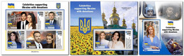 Sierra Leone 2022 Celebrities Supporting Ukraine With Donations Set Of 3 Blocks - Marionnettes