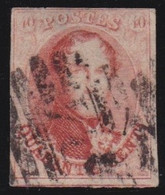 Belgie    .    OBP  .   12  (2 Scans)      .   O      .      Gestempeld   .   /   .     Oblitéré - 1858-1862 Medallones (9/12)