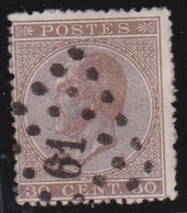 Belgie    .    OBP  .   19A    .   Perf. 15        .  O       .    Gestempeld   .   /   .    Oblitéré - 1865-1866 Profile Left