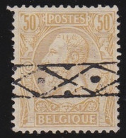 Belgie    .    OBP  .   50      .     O       .    Gestempeld   .   /   .    Oblitéré - 1884-1891 Léopold II