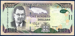 JAMAICA JAMAIKA 100 DOLLARS P-95a DONALD SANGSTER / DUNN's RIVER WATERFALLS 2014 UNC - Jamaica